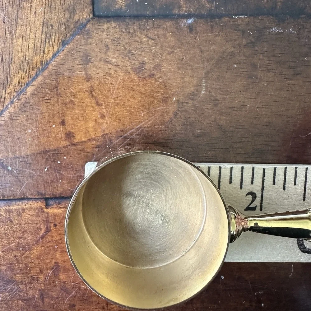 Vintage Zeon Coffee Measure Cup 3.3 Inch 24K GEP Crown Emblem Ornate Handle